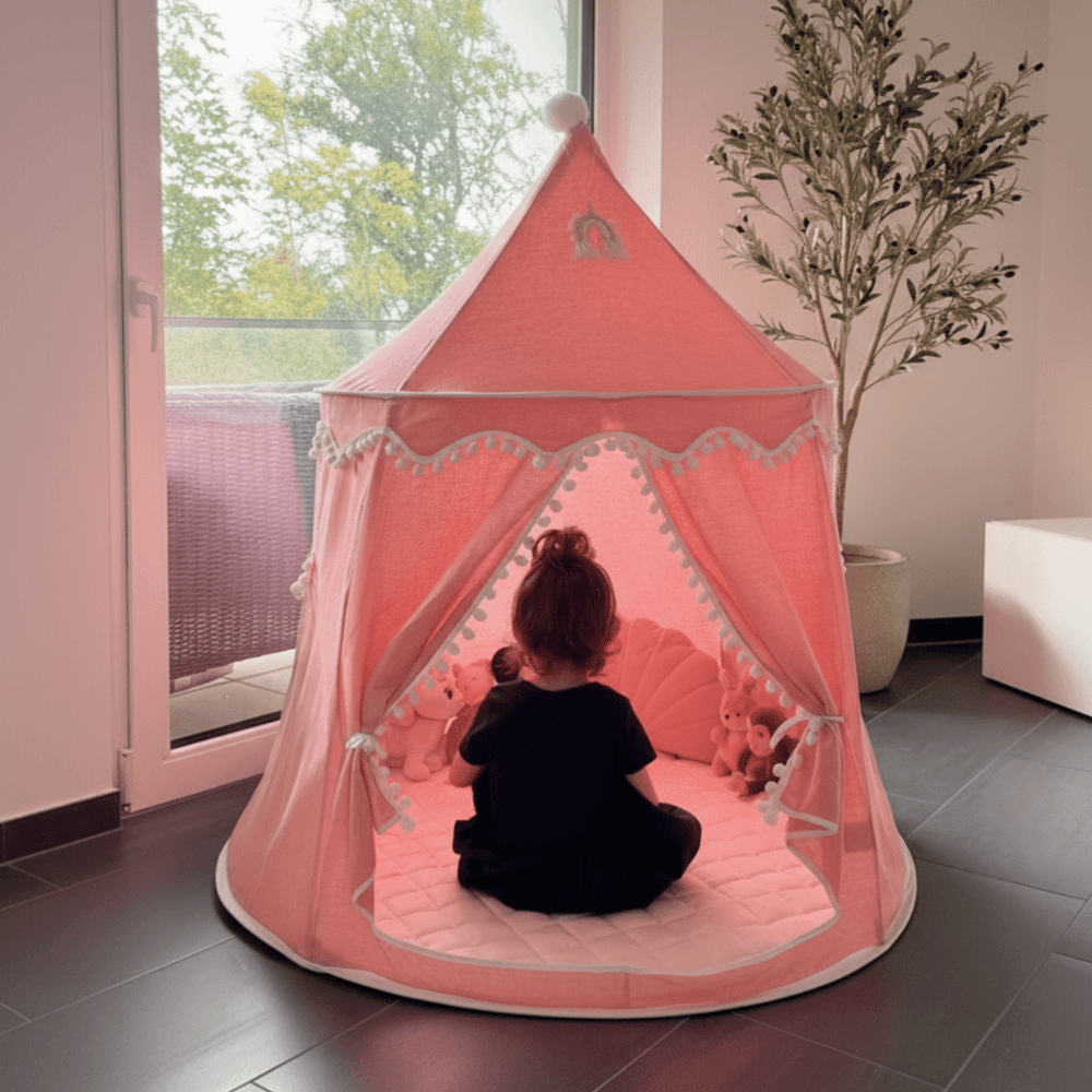 princess playhouse tent Cozy Kids Play Tent | Indoor Canvas Teepee Tent | Perfect for Playroom or  Nursery