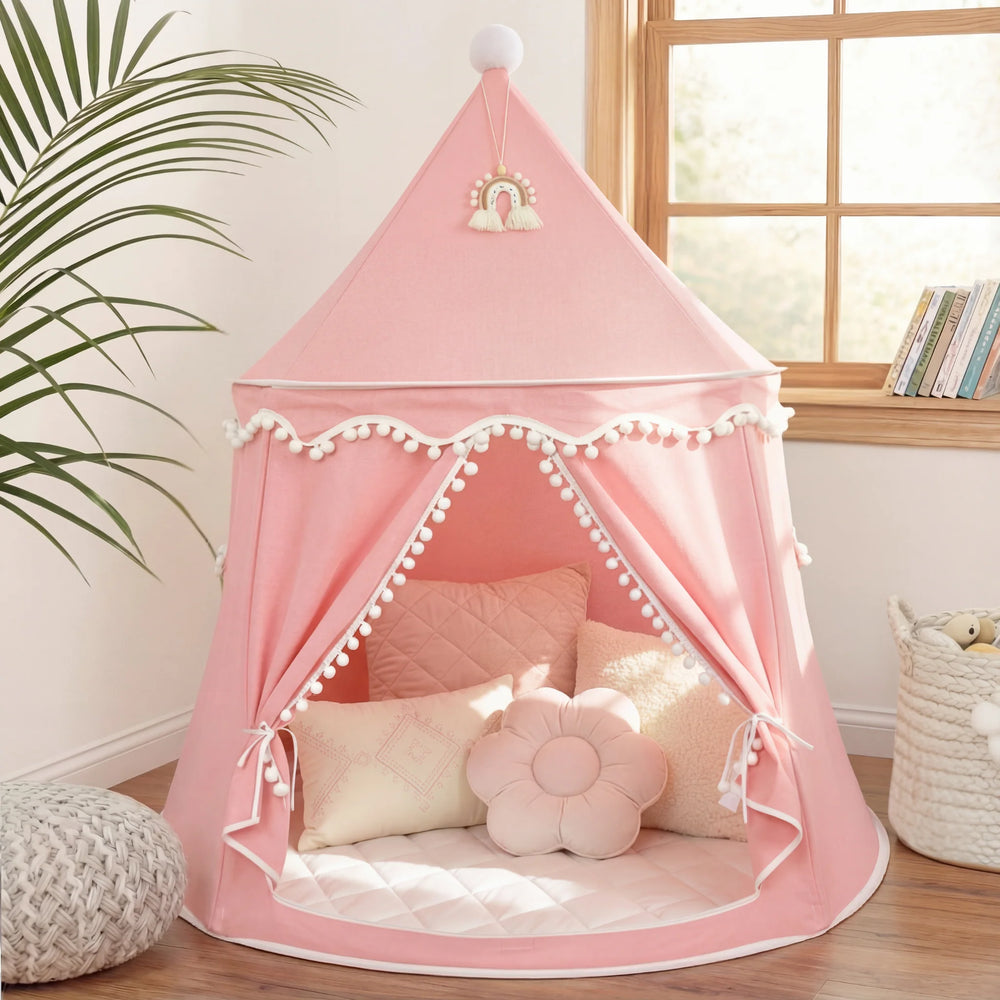 tent kinderkamer Cozy Kids Play Tent | Indoor Canvas Teepee Tent | Perfect for Playroom or  Nursery