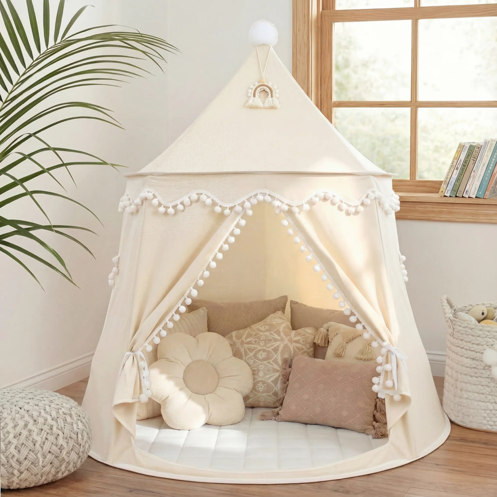 kids tent Cozy Kids Play Tent | Indoor Canvas Teepee Tent | Perfect for Playroom or  Nursery