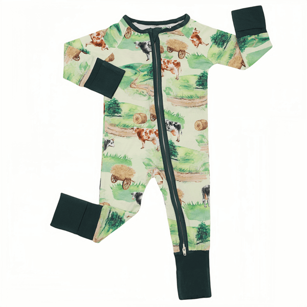 Countryside Dream | Bamboo Pajamas, Thermo-Regulating, Double Zipper, 4-Way Stretch