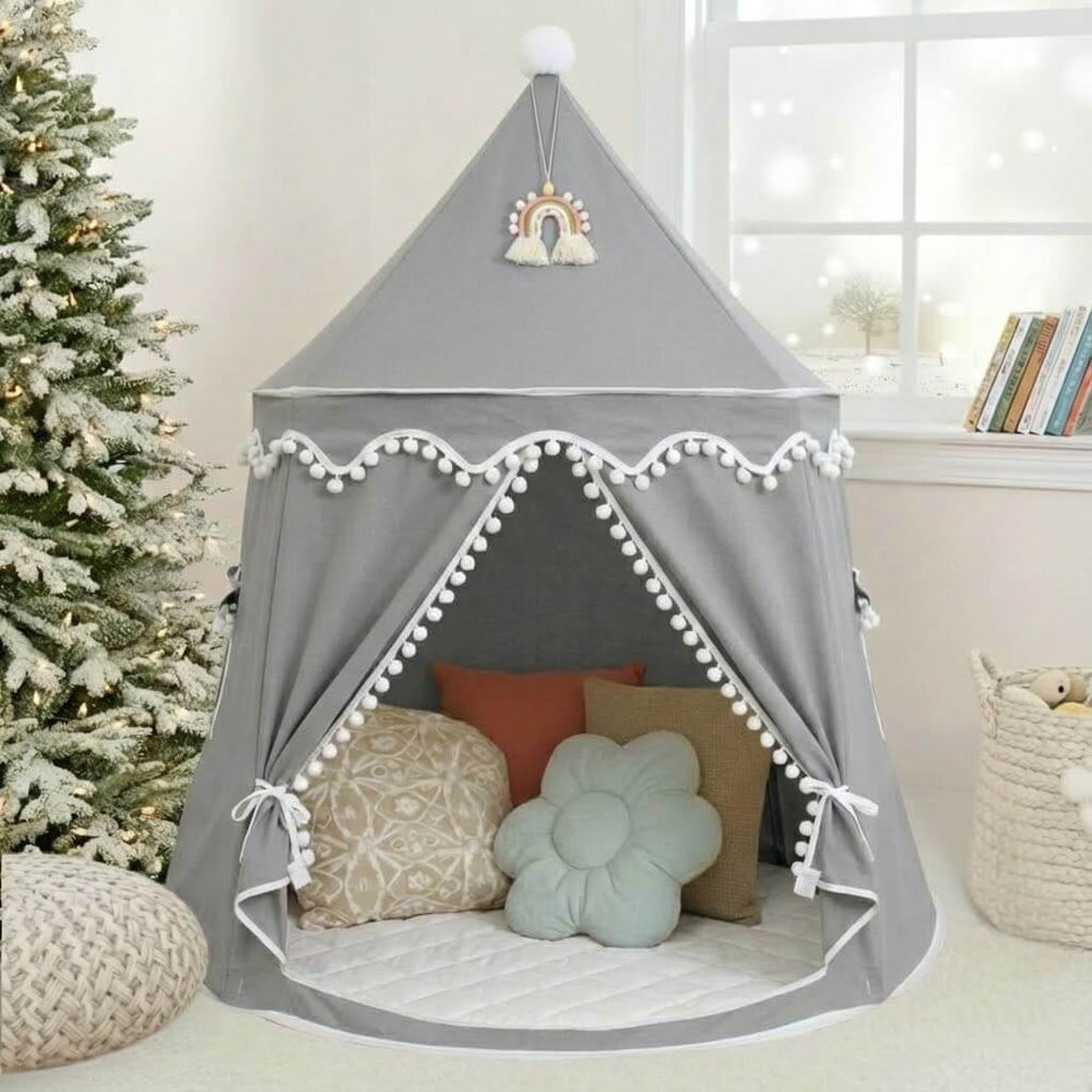tent kinderkamer Cozy Kids Play Tent | Indoor Canvas Teepee Tent | Perfect for Playroom or Nursery