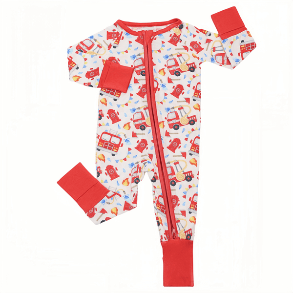 Little Firehero | Bamboo Pajamas, Thermo-Regulating, Double Zipper, 4-Way Stretch