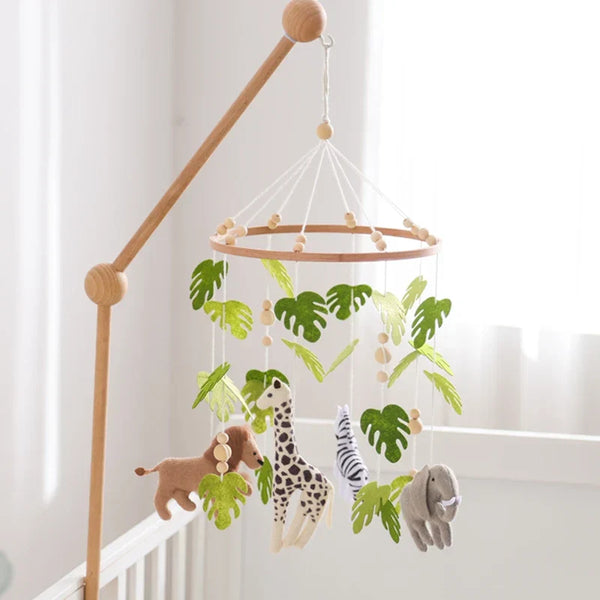 Cozybaby Safari Adventure Nursery Mobile with Felt Animal