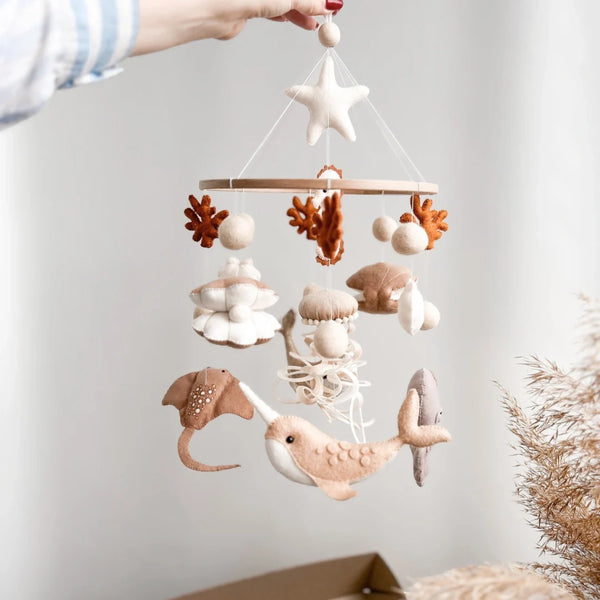 Handmade Ocean Baby Mobile | Sea World Nursery Crib Mobile | Newborn & Baby Shower Gift
